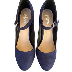 Brand New Navy Blue Suede 4" Size 8 Heels